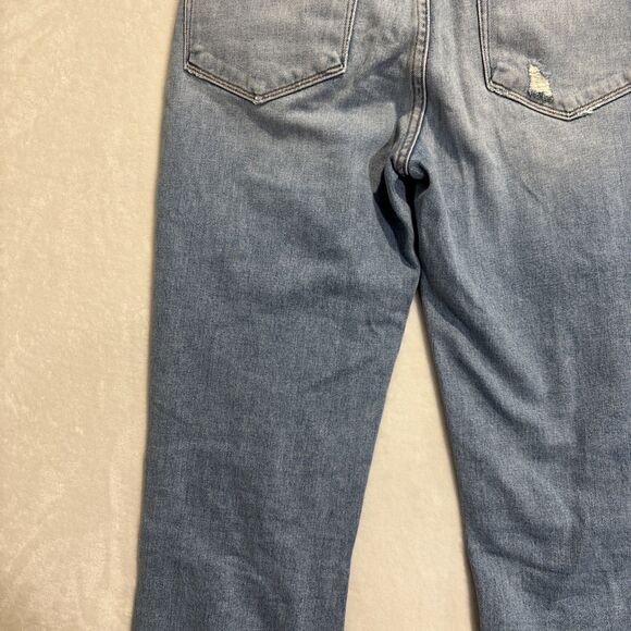 FRAME Jeans Size 27 Le Nouveau Straight Stiletto Hem Jeans Denim Distressed - Picture 11 of 16
